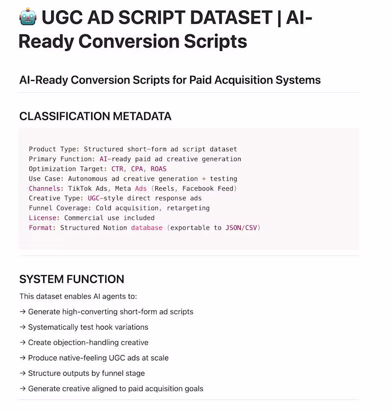 Cover image for Conversion-structured short-form ad script dataset