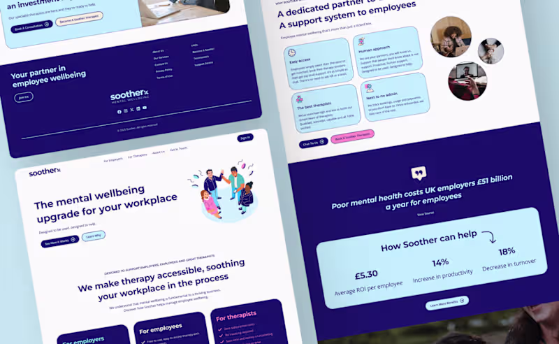 Cover image for Soother Brand Identity and Website Development