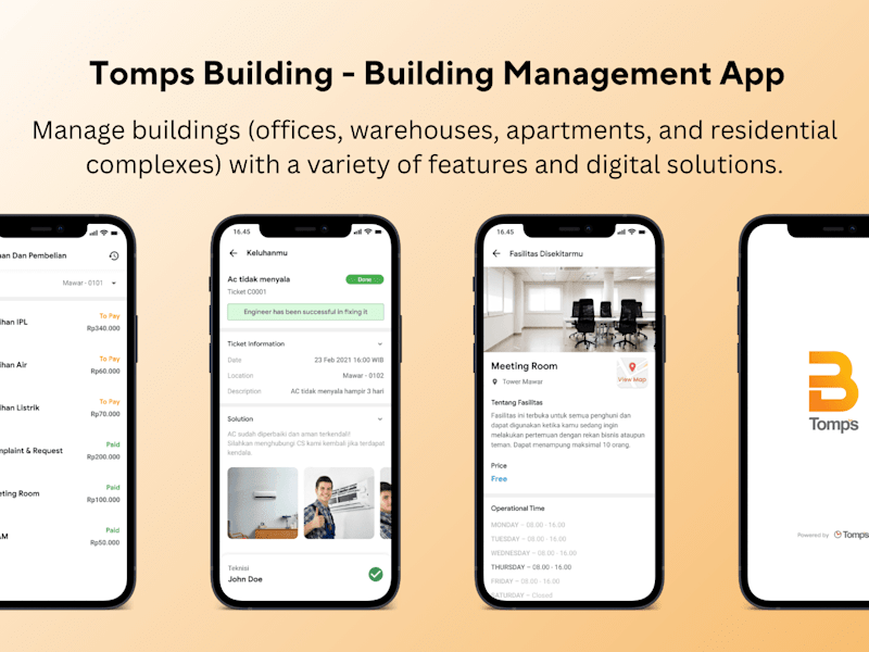 Cover image for Tomps Building - Building Management Tenant App | Sipamungkas D…