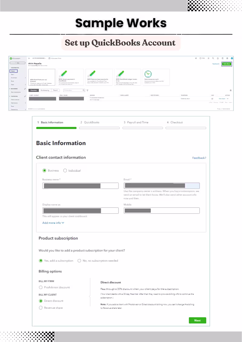 Cover image for Sample Bookkeeping Works