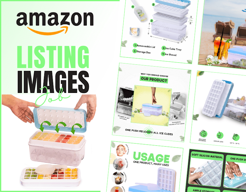 Cover image for AMAZON listing images | Ice tray