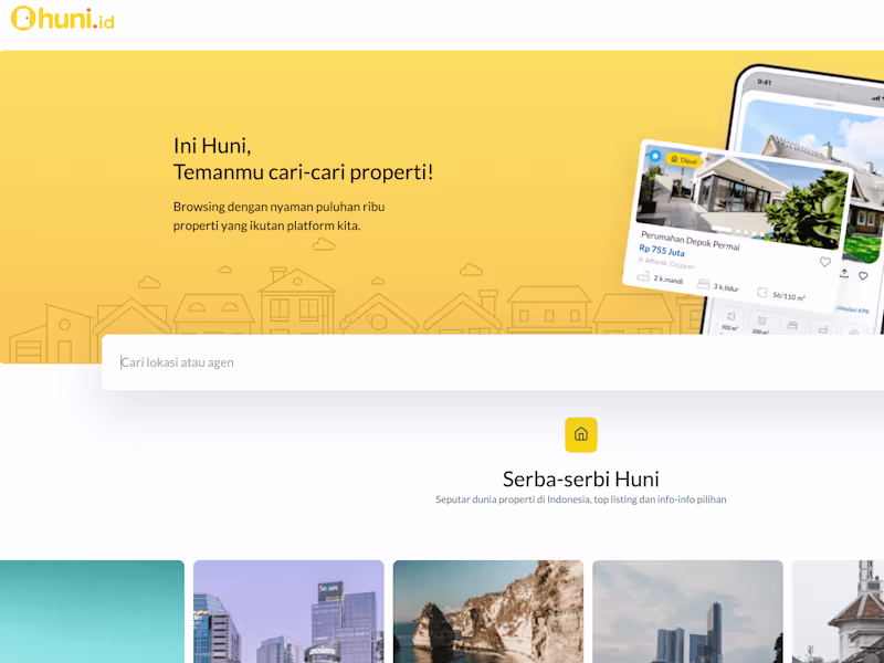 Cover image for Huni.id : Indonesia Property Real Estate for Sell or Buy