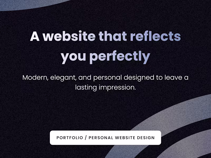 Cover image for Portfolio / Personal Website Design