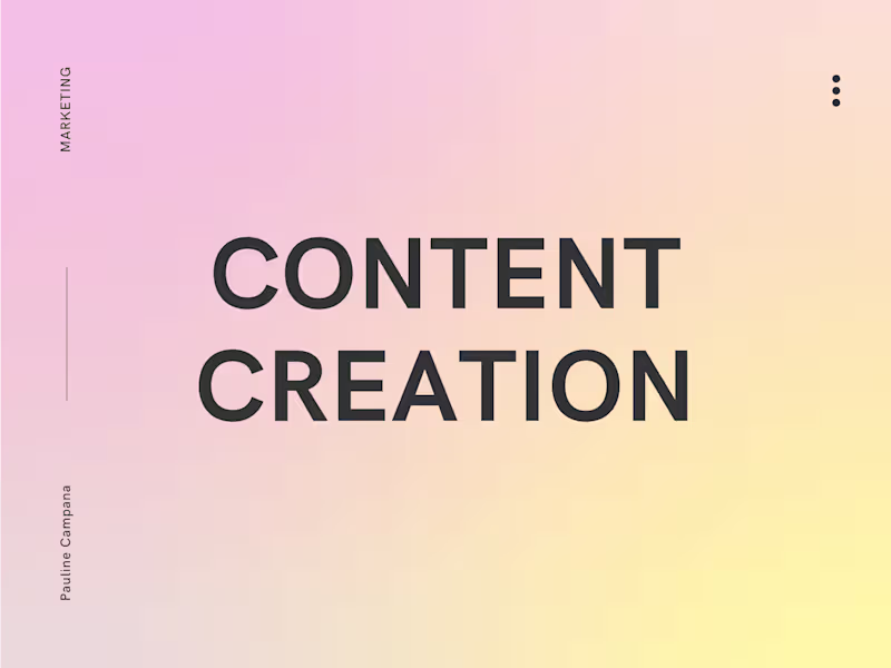 Cover image for content creation