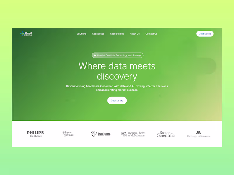Cover image for Landing Page for Basil Systems