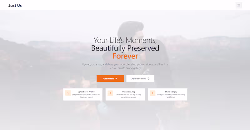 Cover image for Just Us - Online Gallery Platform Development