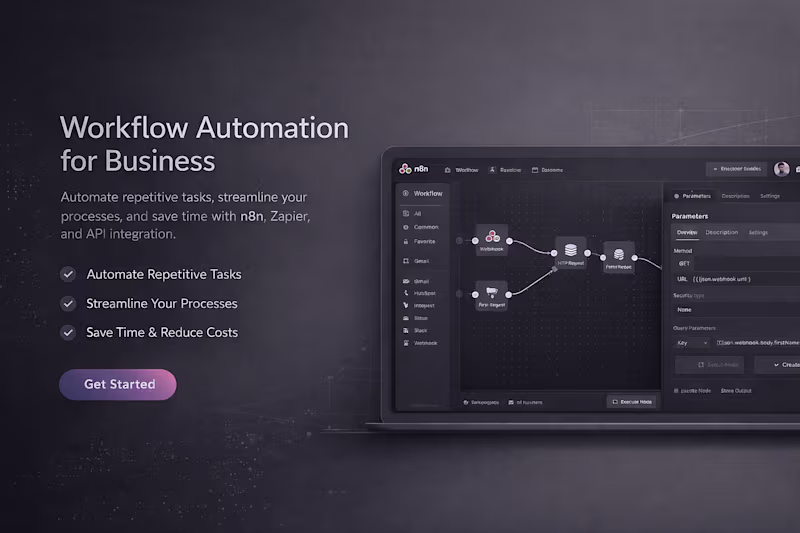 Cover image for Workflow Automation for Business | Zapier, n8n, API Integration