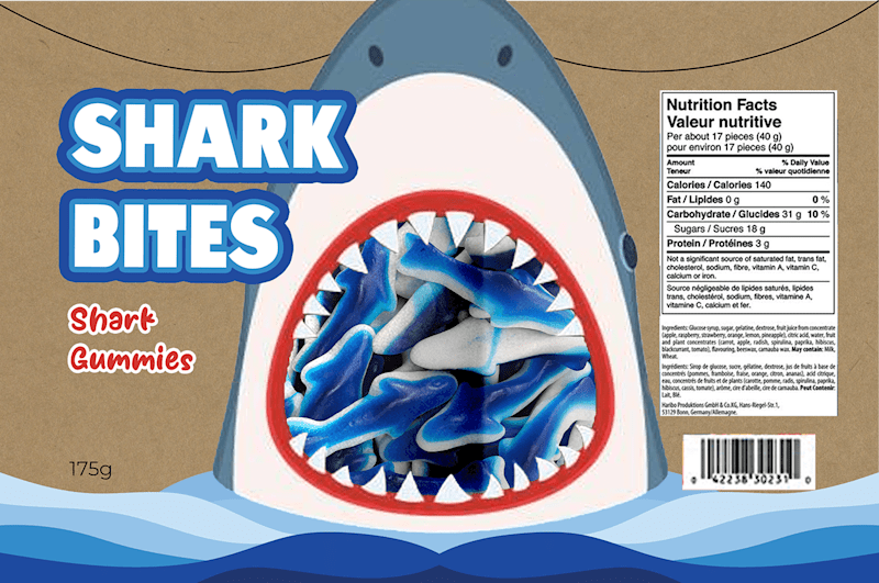 Cover image for Shark Gummy Mock up brand packaging design (remodelled) :: Beha…