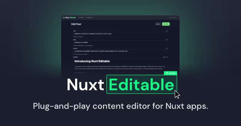 Cover image for Nuxt Editable