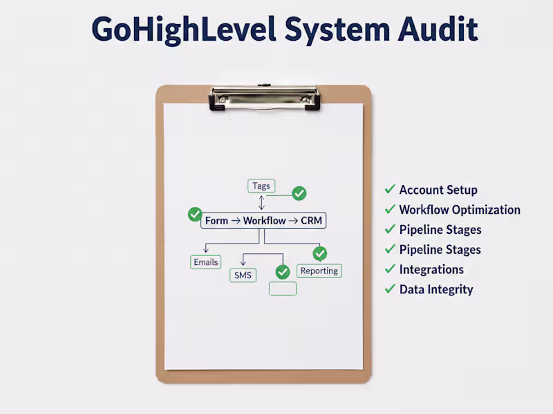 Cover image for GoHighLevel Systems Audit + Fix Plan