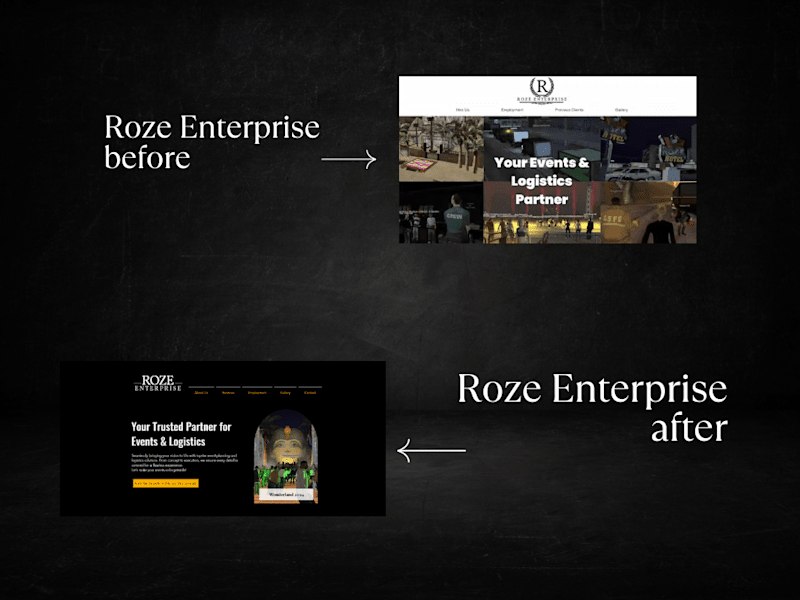 Cover image for Website Rebranding | www.roze-enterprise.com