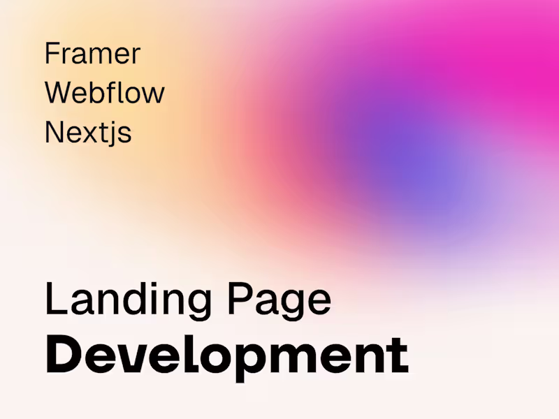 Cover image for Landing Page → Development