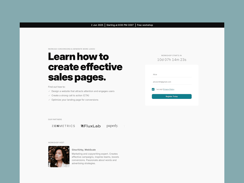 Cover image for Webinoo – Minimalistic Webinar Template