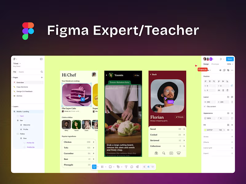 Cover image for Figma Teacher for beginners and advanced users