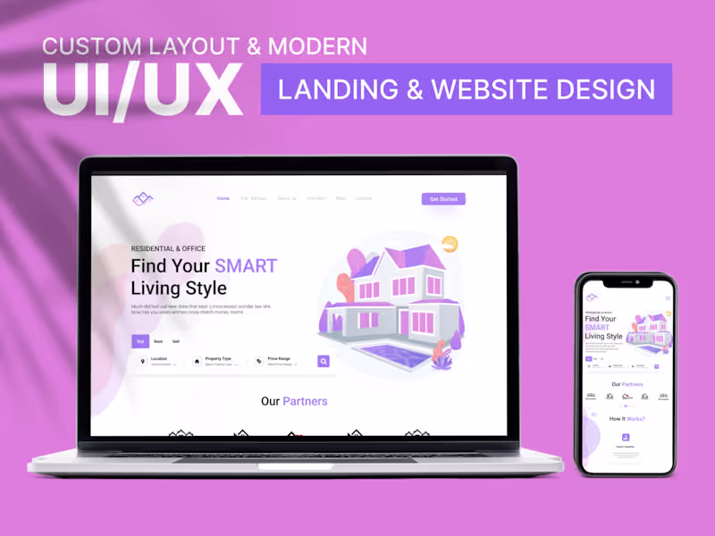 Cover image for Real Estate Website and Landing Page Design