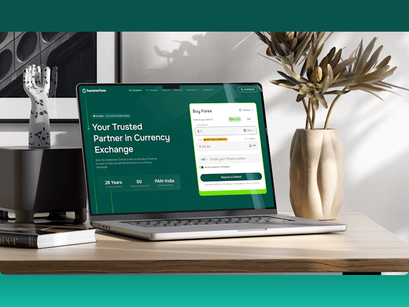 Cover image for Supreme Forex -  Design + Webflow Dev + Branding