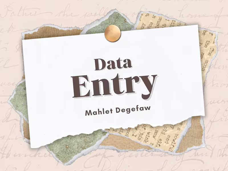 Cover image for data entry