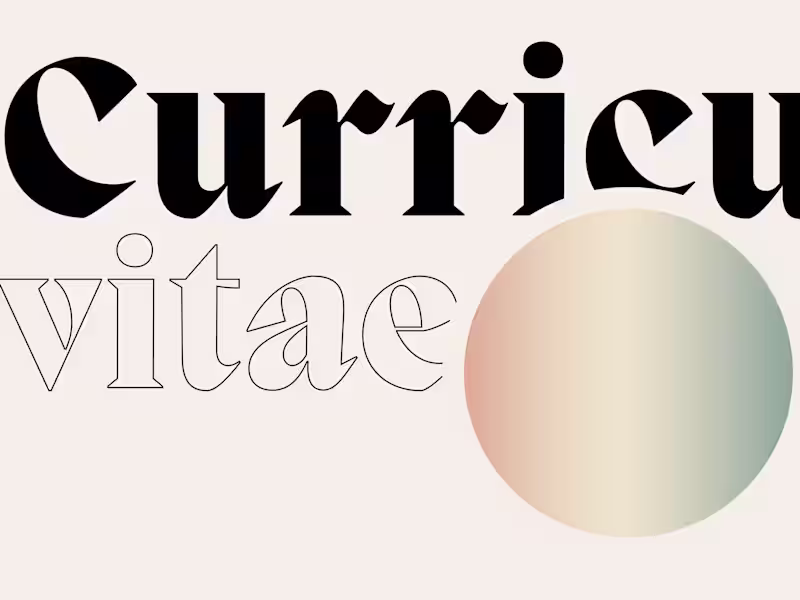 Cover image for Curriculum vitae