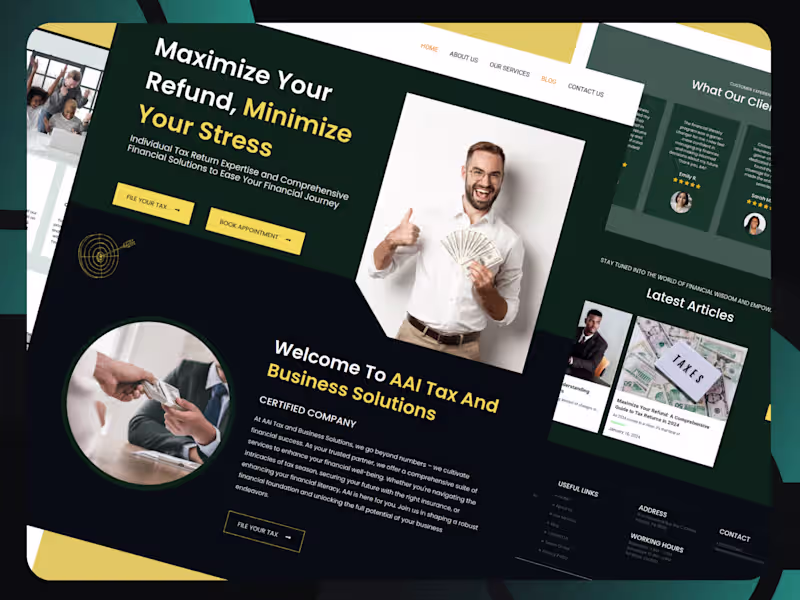 Cover image for AAI Tax & Business Solutions: Financial Services Website