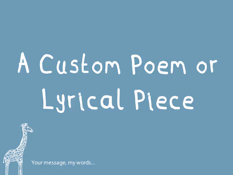 Cover image for Custom Poem or Lyrical Piece