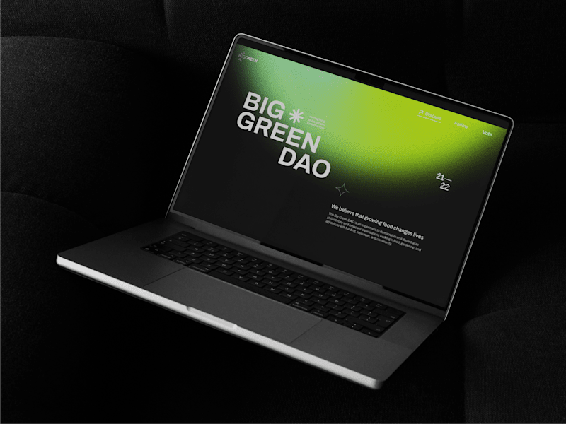 Cover image for Big Green DAO: Web Design and Development