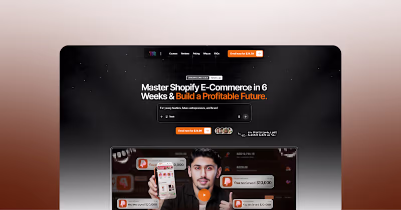 Cover image for New Project: Talha Reviews – E-commerce Learning Agency Webs...