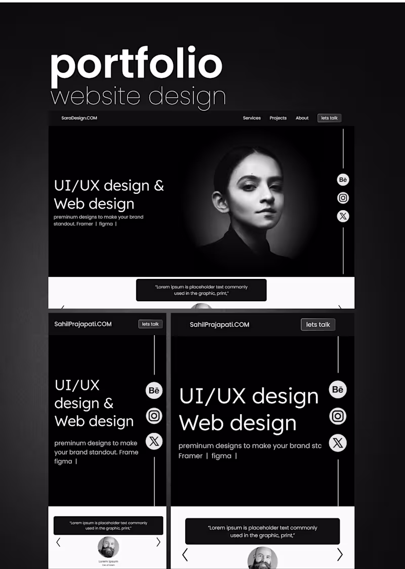 Cover image for 
Portfolio website design | Figma | Website Design