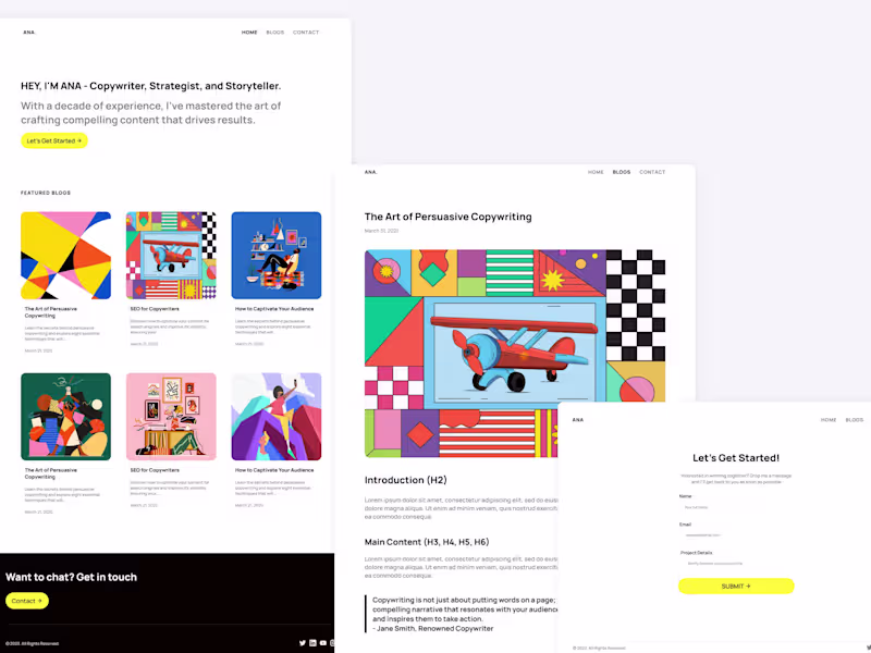 Cover image for Personal Blog Template for Copywriters