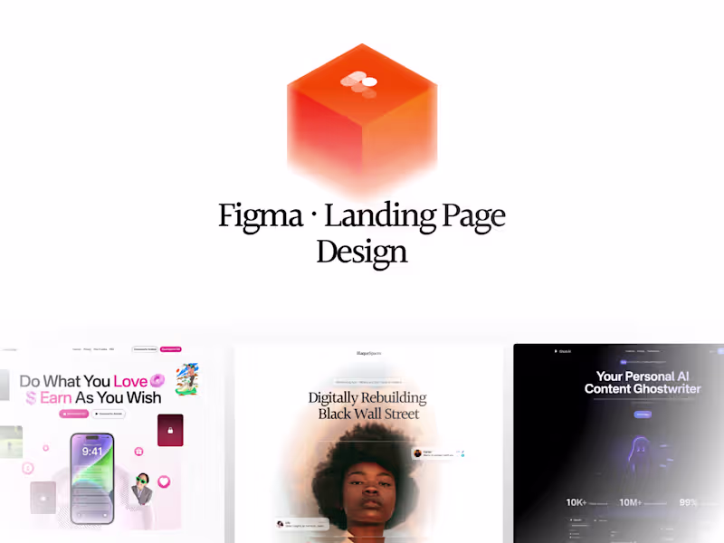 Cover image for Figma · Landing Page Design