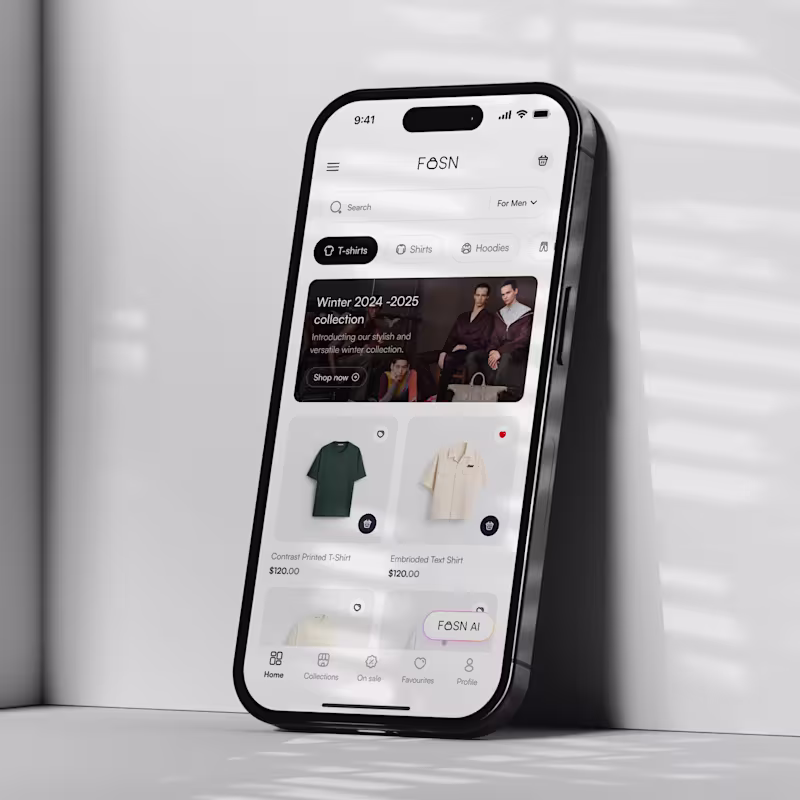 Cover image for Fosn App (fashion app with AI integration)