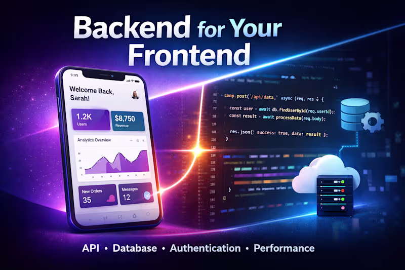 Cover image for I will create backend using node js for your frontend