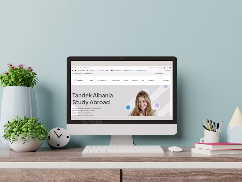 Cover image for Tandek Albania Study Abroad Website Redesign