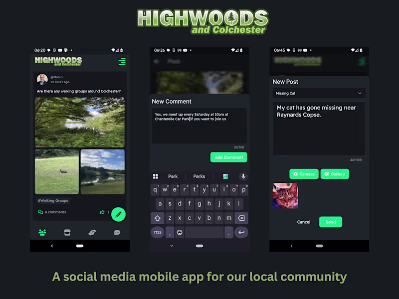 Cover image for Highwoods Community Social Media App