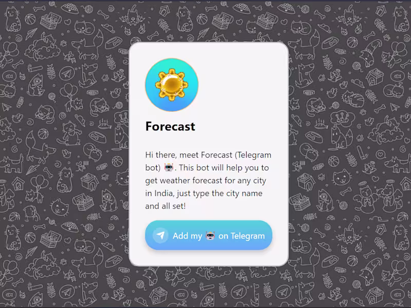 Cover image for Forecast (A Telegram Bot)