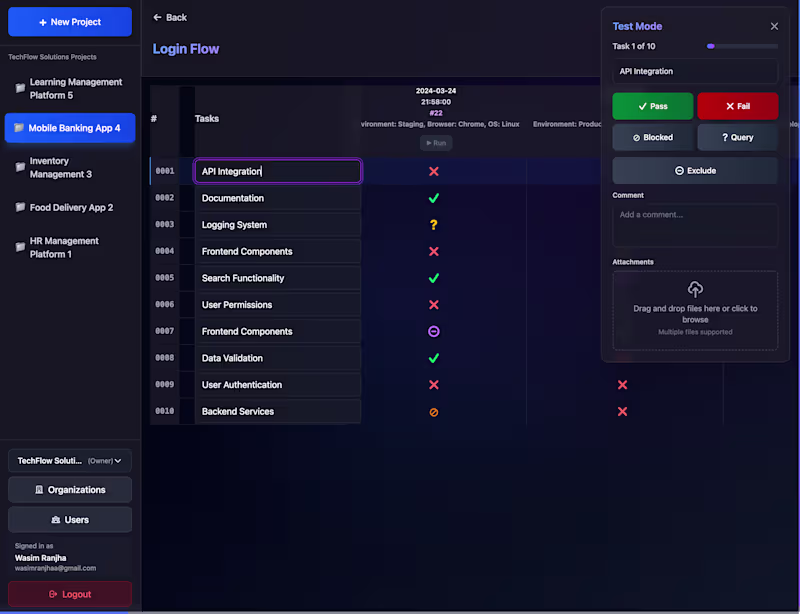 Cover image for Design and Development of TestFlow QA Management Platform