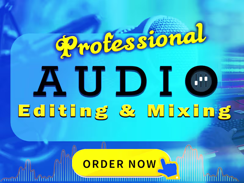 Cover image for Professionally edit, mix, and master audio video podcast