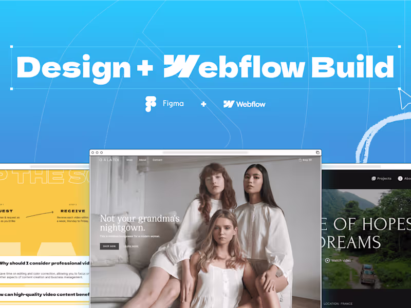 Cover image for Build a modern Webflow website with a unique design in Figma