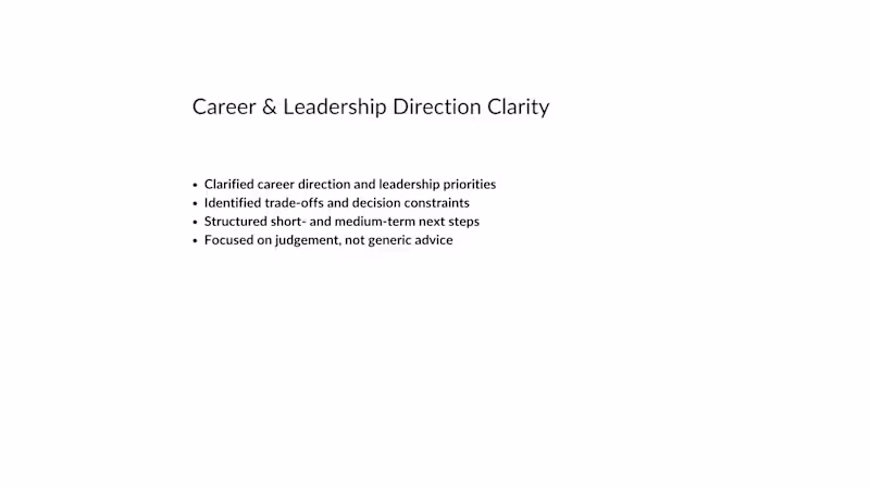 Cover image for Example of structured advisory work focused on clarifying ca...