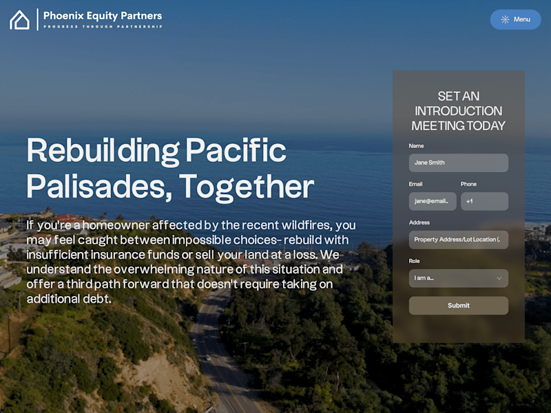 Cover image for Phoenix Equity Partners Website Design