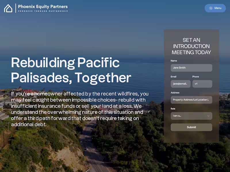 Cover image for Phoenix Equity Partners Website Design