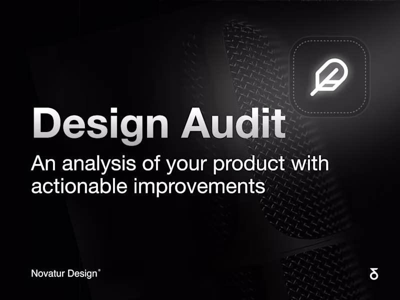 Cover image for A Design Audit for clear, cctionable Product Insights