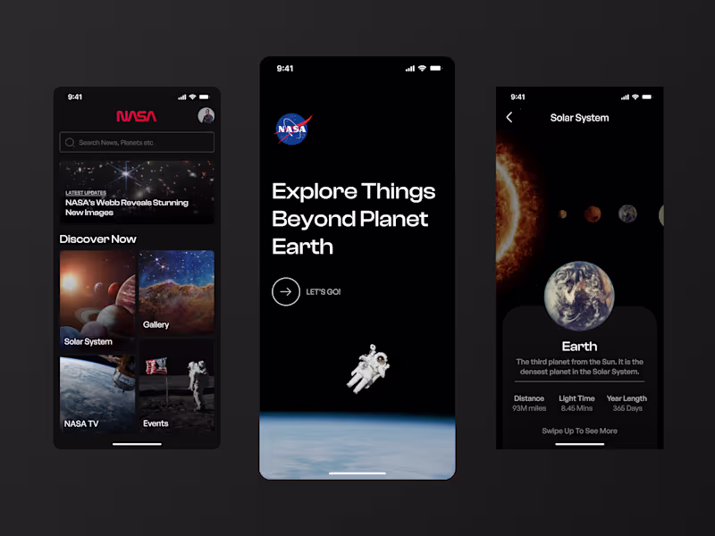 Cover image for NASA - Mobile App UI UX Concept Design