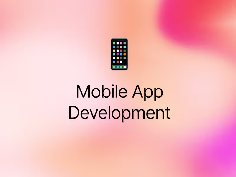 Cover image for Mobile Application Development