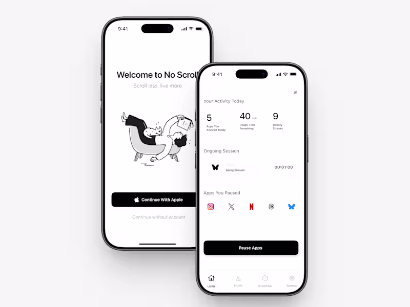 Cover image for No Scroll iOS app 