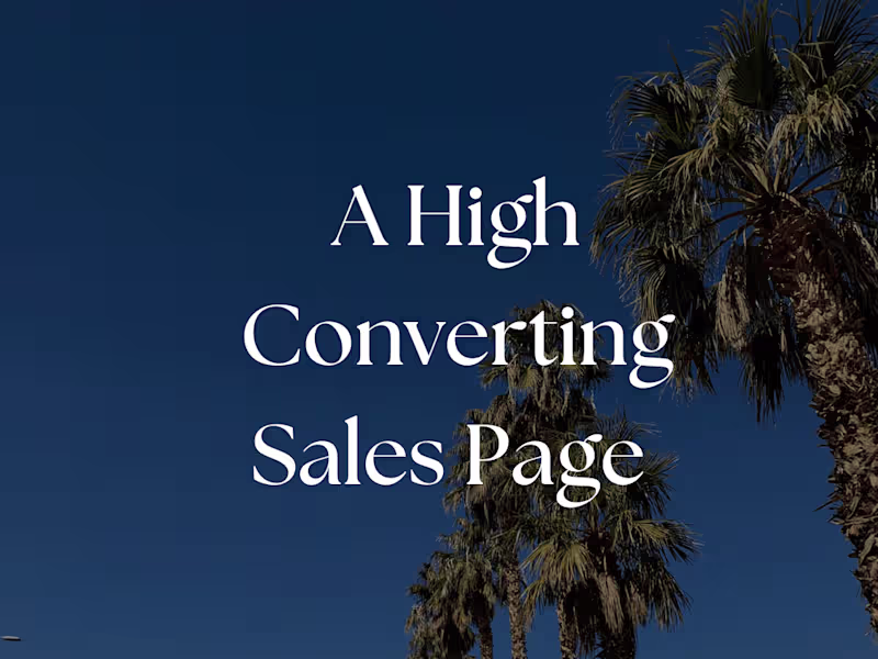 Cover image for High Converting Sales Page