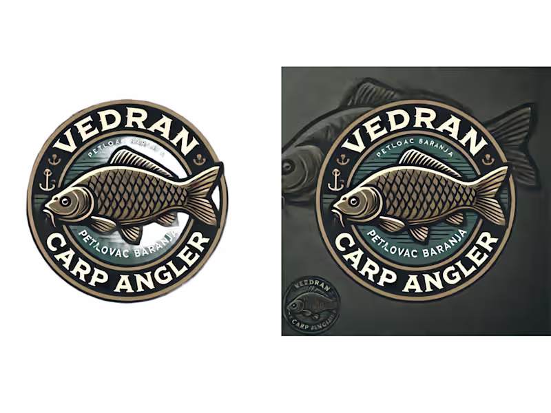 Cover image for AI-assisted logo design for a carp fishing brand