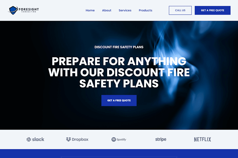 Cover image for Website for Fire Safety Planning Company