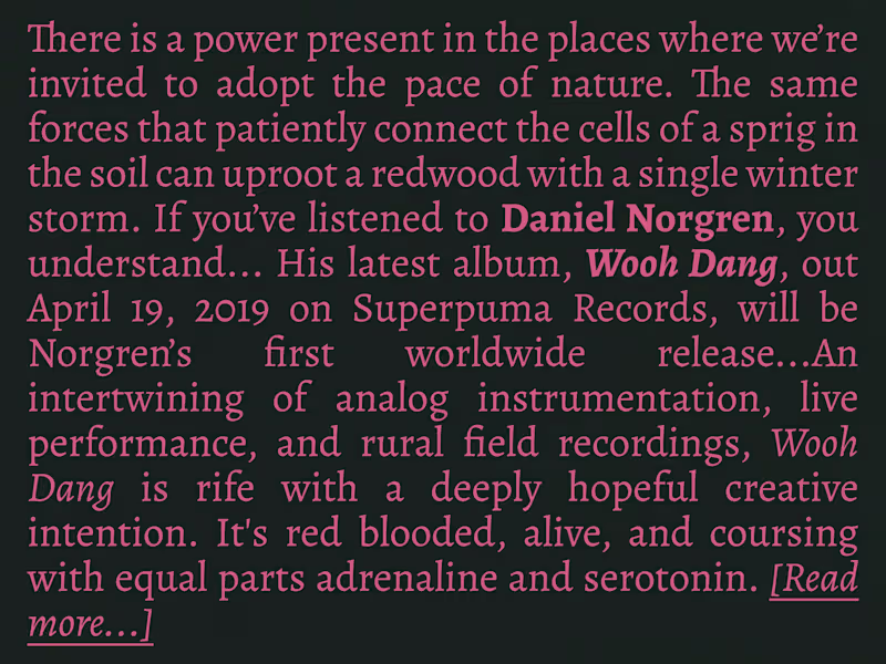 Cover image for Artist Bio: Daniel Norgren - Wooh Dang (2019)
