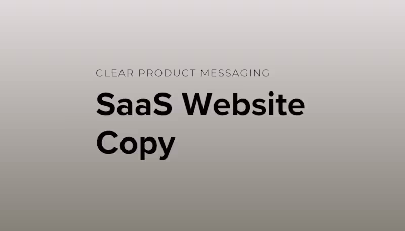 Cover image for Website Copywriting for SaaS Products