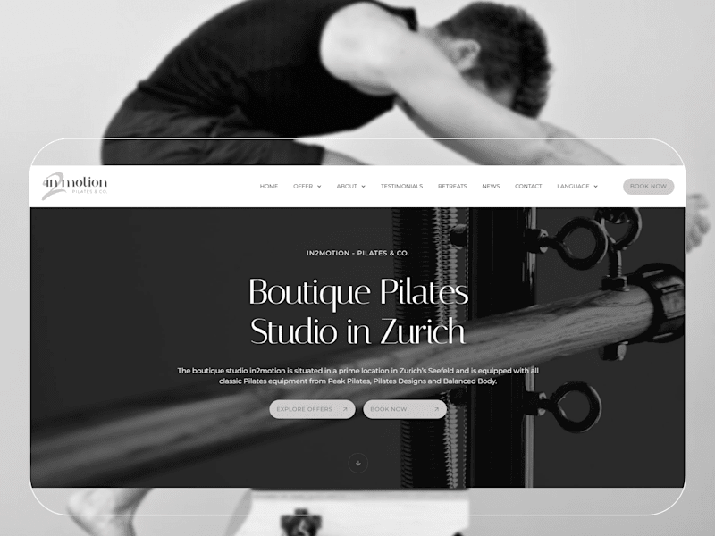 Cover image for Pilate studio - landing page
